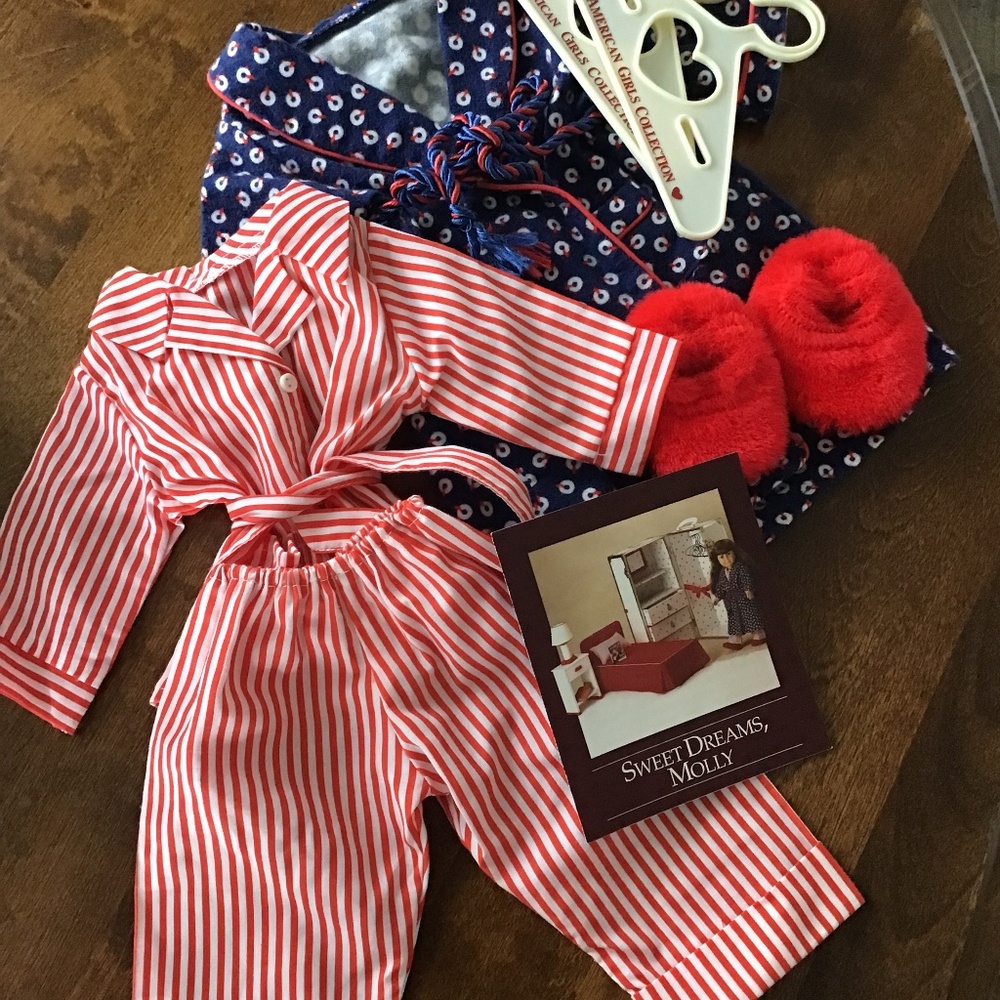 Vintage Pleasant Company Retired Molly Pajamas and Robe Set